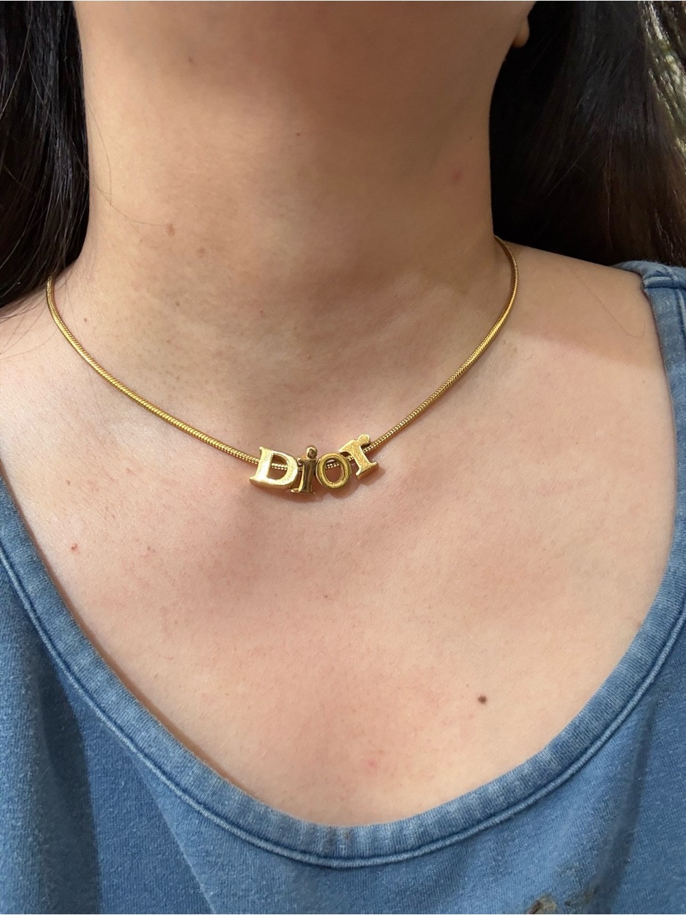 Dior Gold-tone Logo Necklace and Bracelet Set - Picture 15 of 15